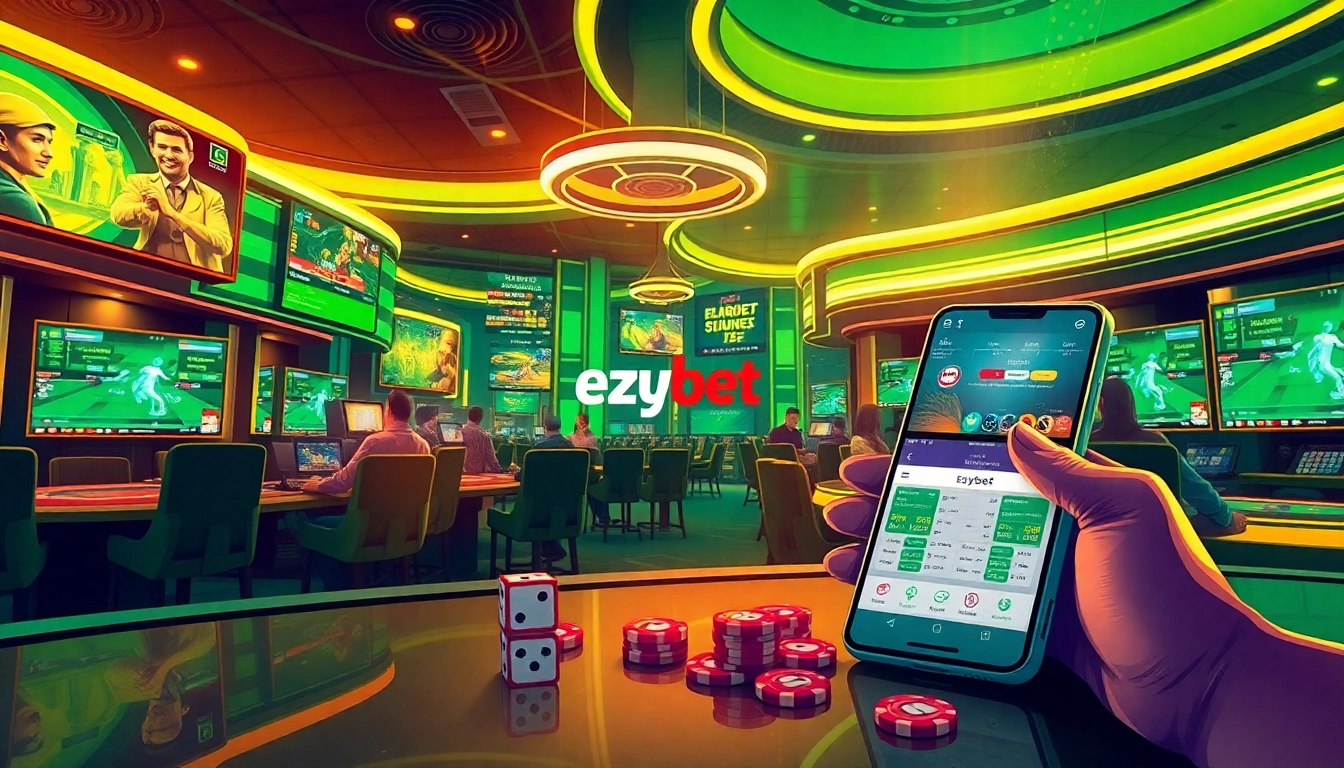 Exciting gaming scene featuring ezybet app and dynamic betting environment.