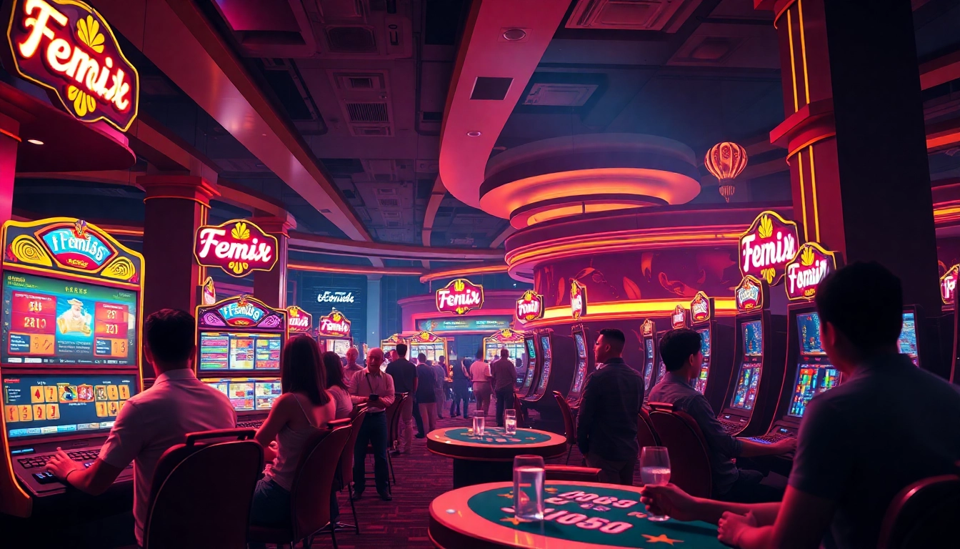 Experience the excitement of Fenix168 casino with vibrant gaming activities.