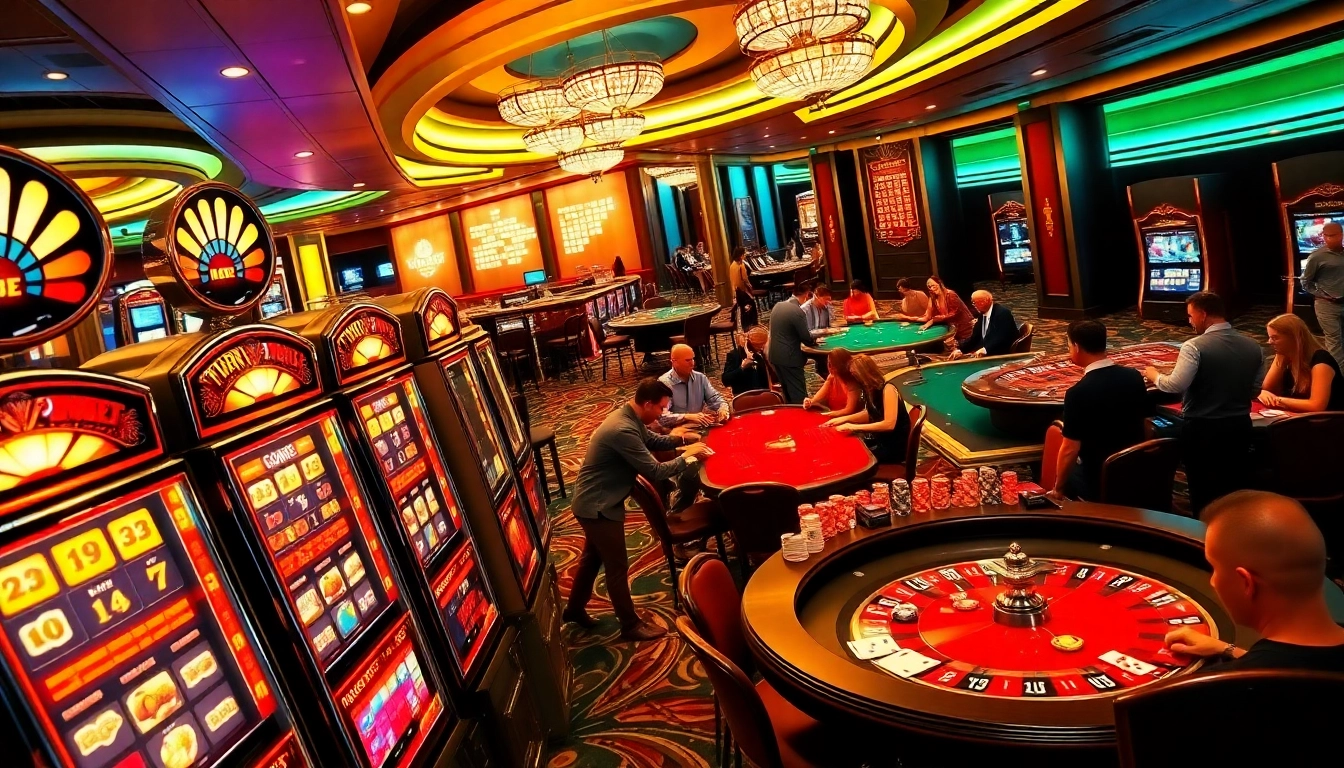 Experience the thrill of rr88 vip at an exclusive casino, featuring vibrant slot machines and exciting poker tables.