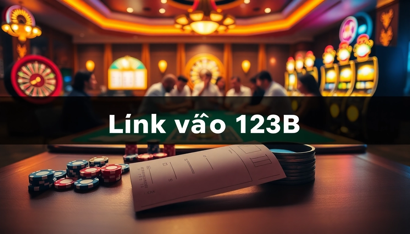 Experience the thrill of gaming with Link vào 123B, featuring vibrant casino tables and exciting betting activities.