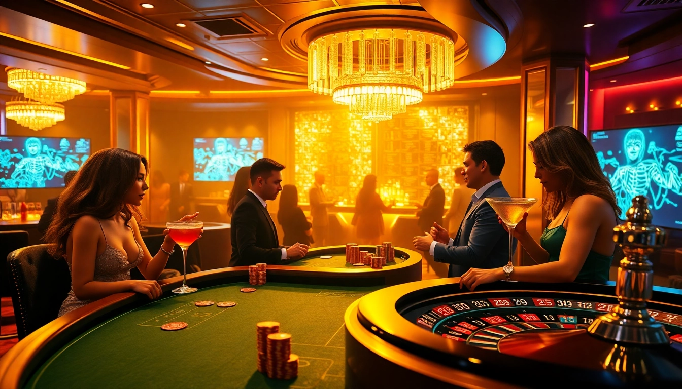 Engage in sexy AI chat while seated at a bustling casino table, surrounded by poker chips and a roulette wheel.