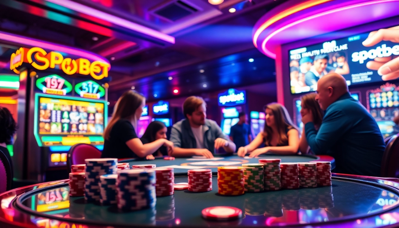 Spotbet powers exciting casino gaming with vibrant poker action and colorful chips.