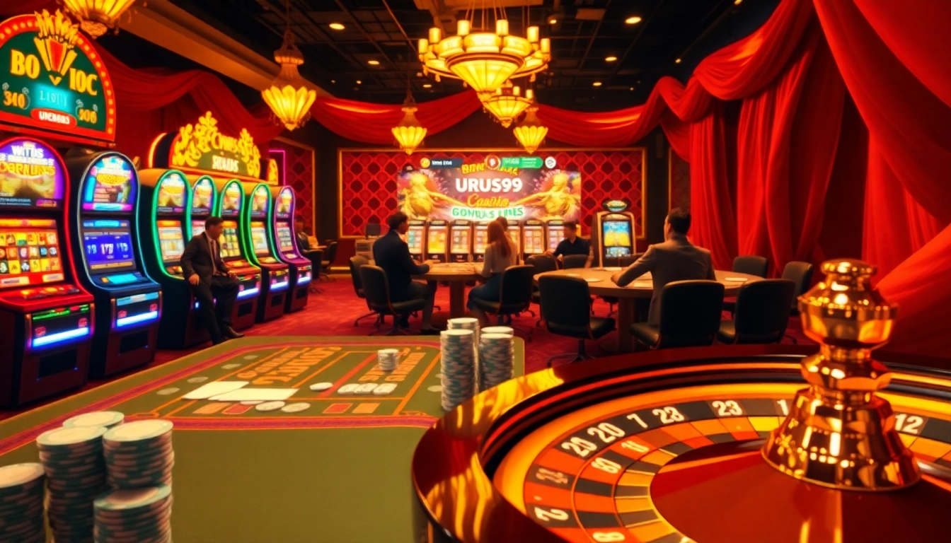 Experience the thrill at urus99 casino with vibrant roulette and poker action.