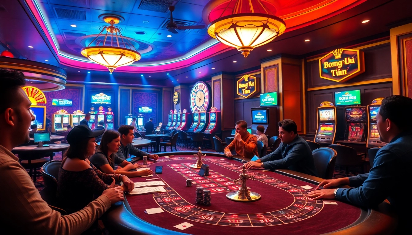 Experience the excitement of bong da lu fun as players engage in thrilling poker matches amidst vibrant casino energy.