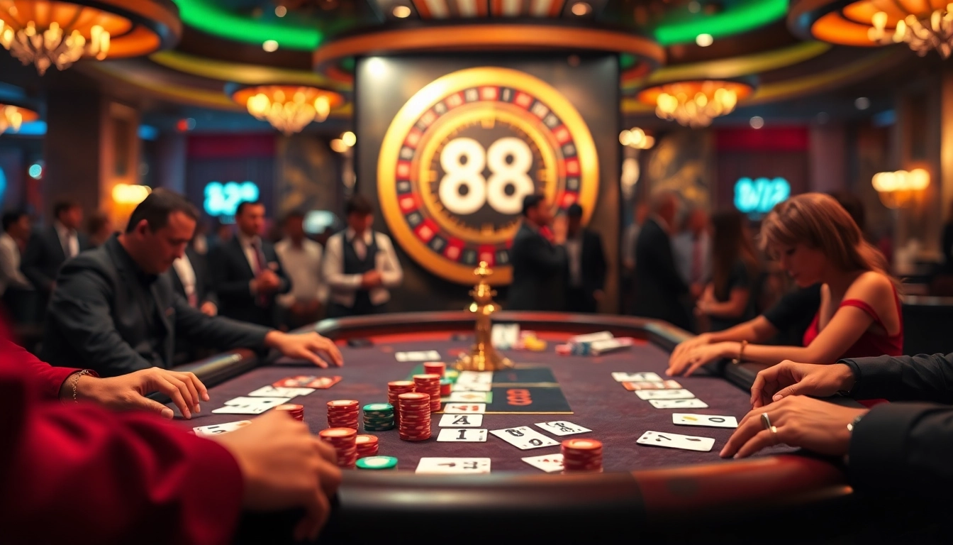 88CLB jackpot spins at a luxurious poker table, capturing the thrill of high-stakes gambling.